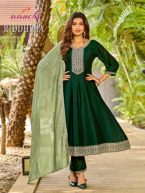 Aanchi riddhima 3pcs best online kurtis wholesaler